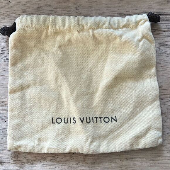 Louis Vuitton beige dust bag small 8x7 brown drawstring - Picture 1 of 3